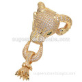 gold plated cow head shape jewelry clasp with chain